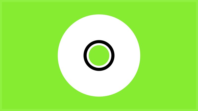 White Disc on Green