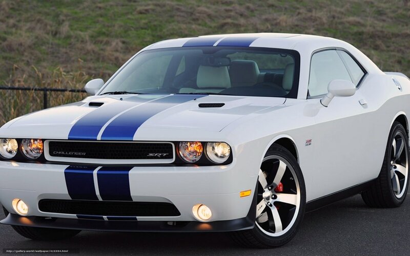 White Dodge Challenger — Dramatic, Sunset, Photograph