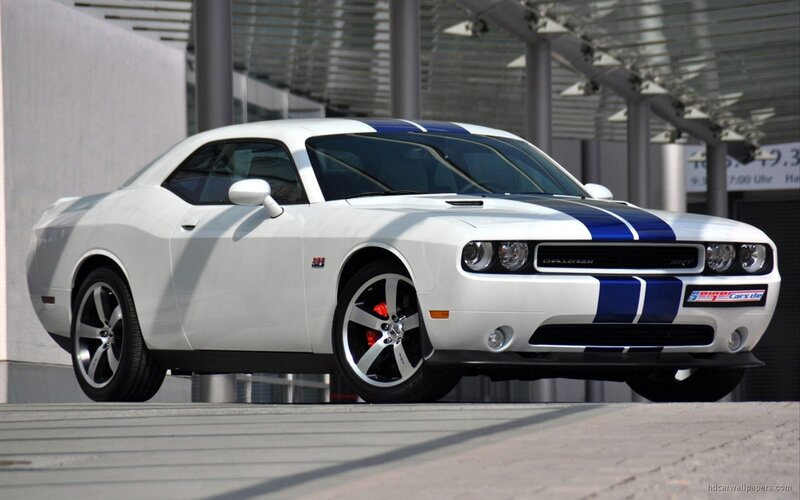 White Dodge Challenger — Modern