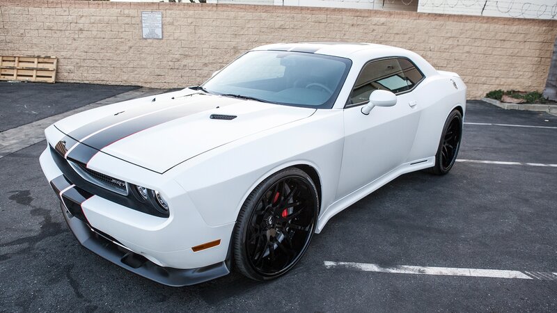 White Dodge Challenger — Neutral, Afternoon, Photograph