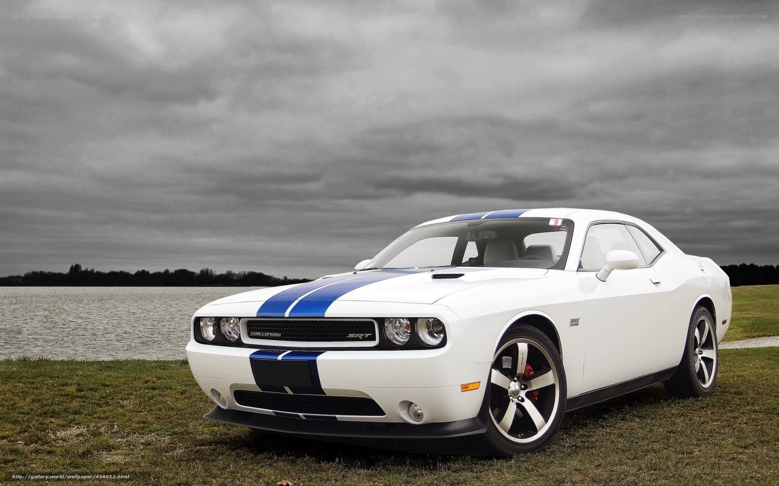 White Dodge Challenger SRT