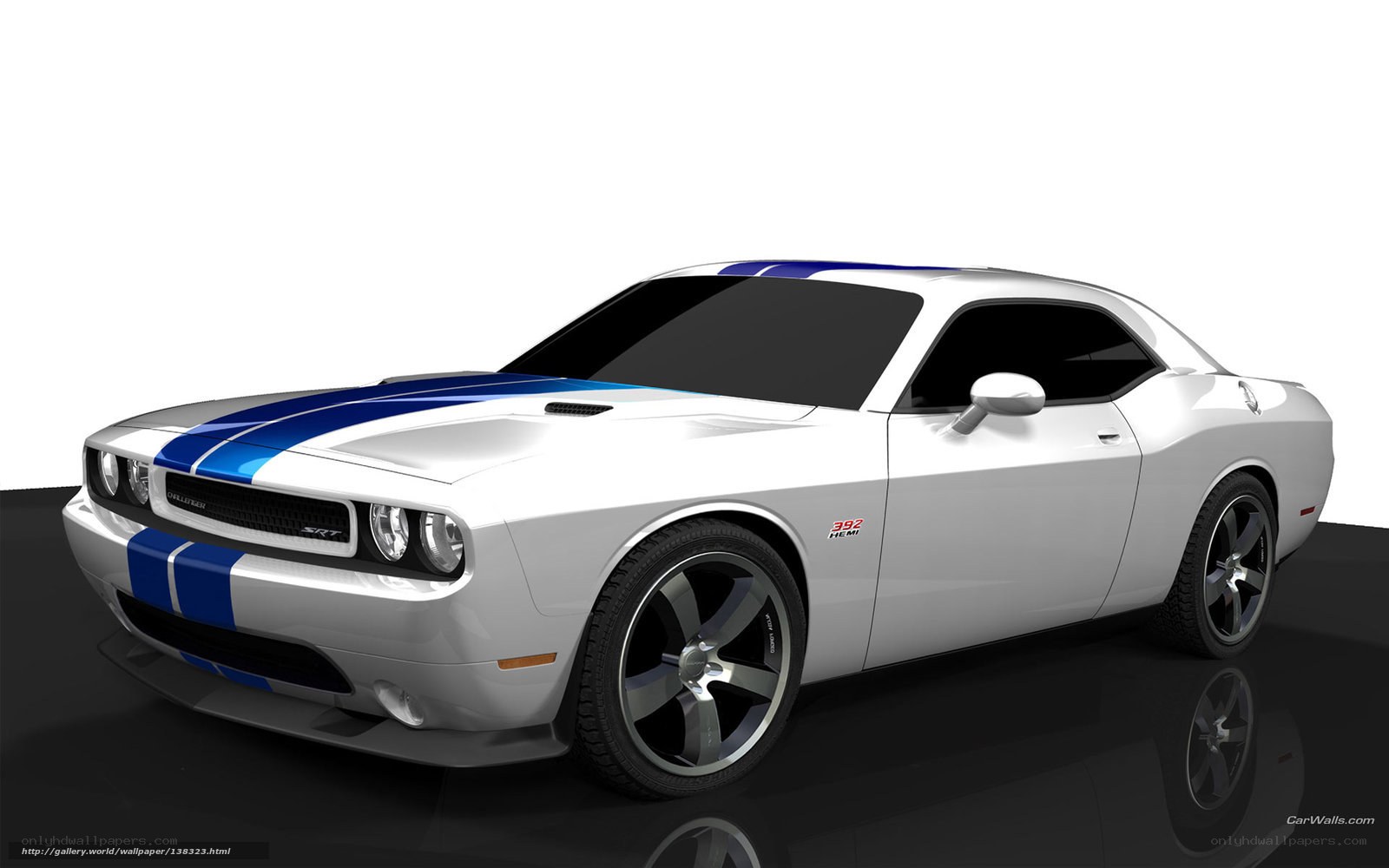 white dodge challenger srt