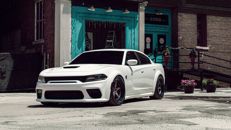 White Dodge Charger — Dramatic, Afternoon, Photograph