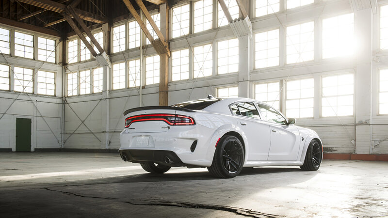 White Dodge Charger — Dramatic, Photograph