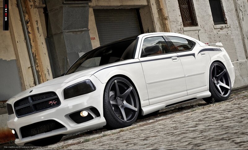 White Dodge Charger R/t — Dramatic