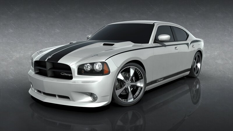 White Dodge Charger — Silver