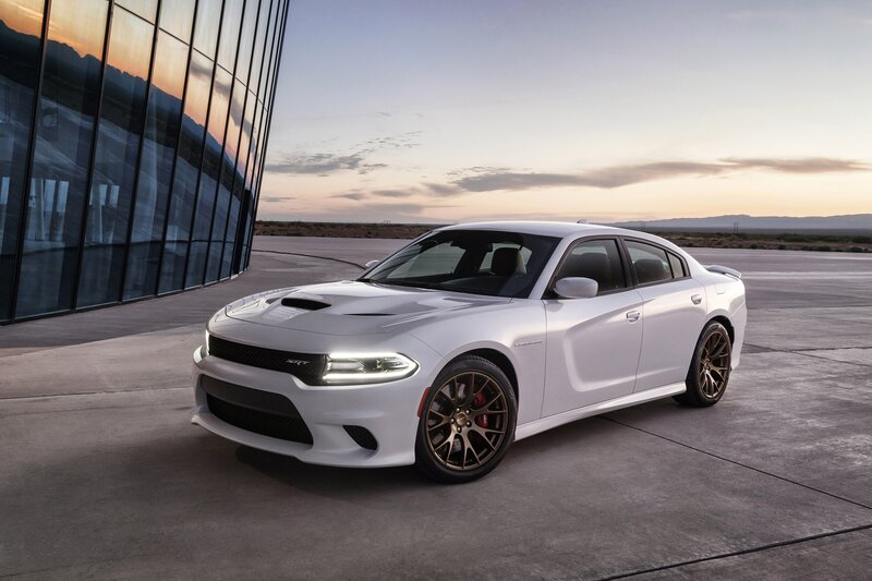 White Dodge Charger Srt — Dramatic
