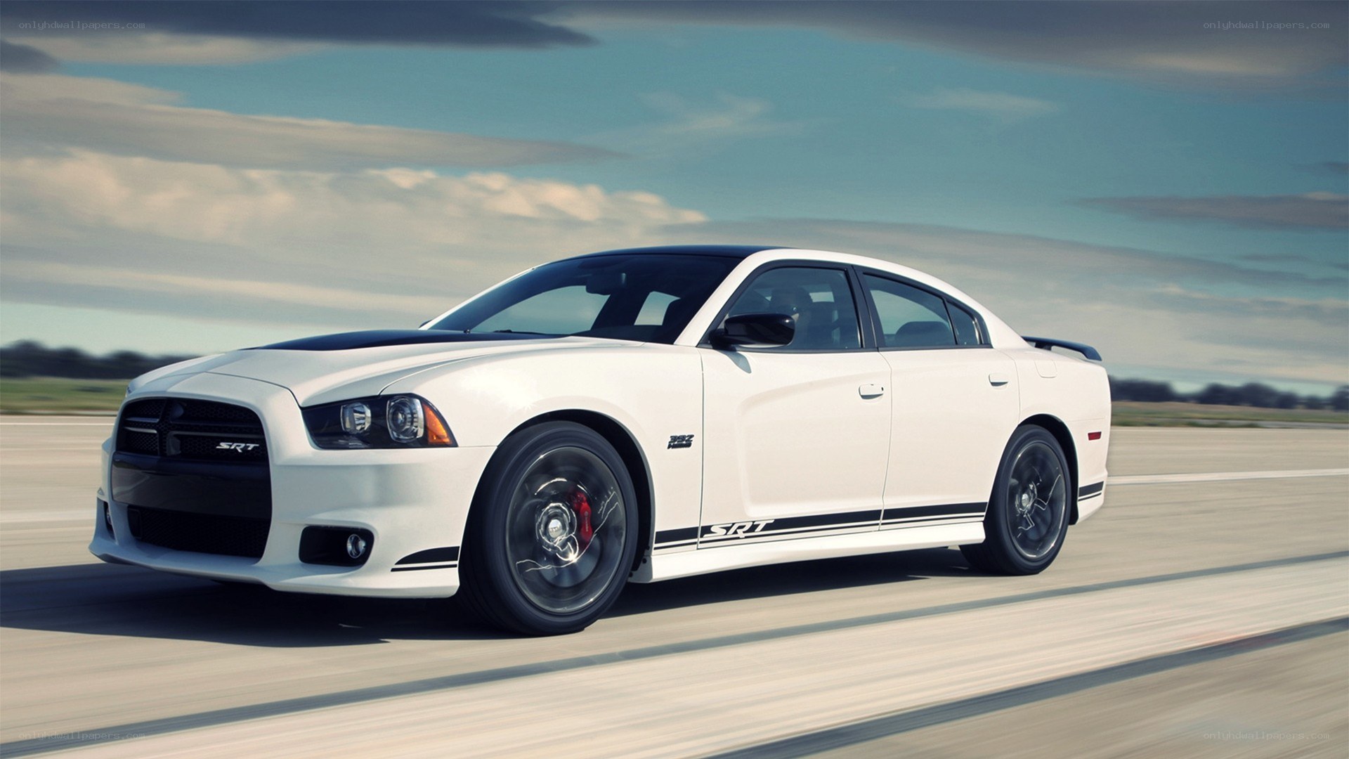 White Dodge Charger SRT8