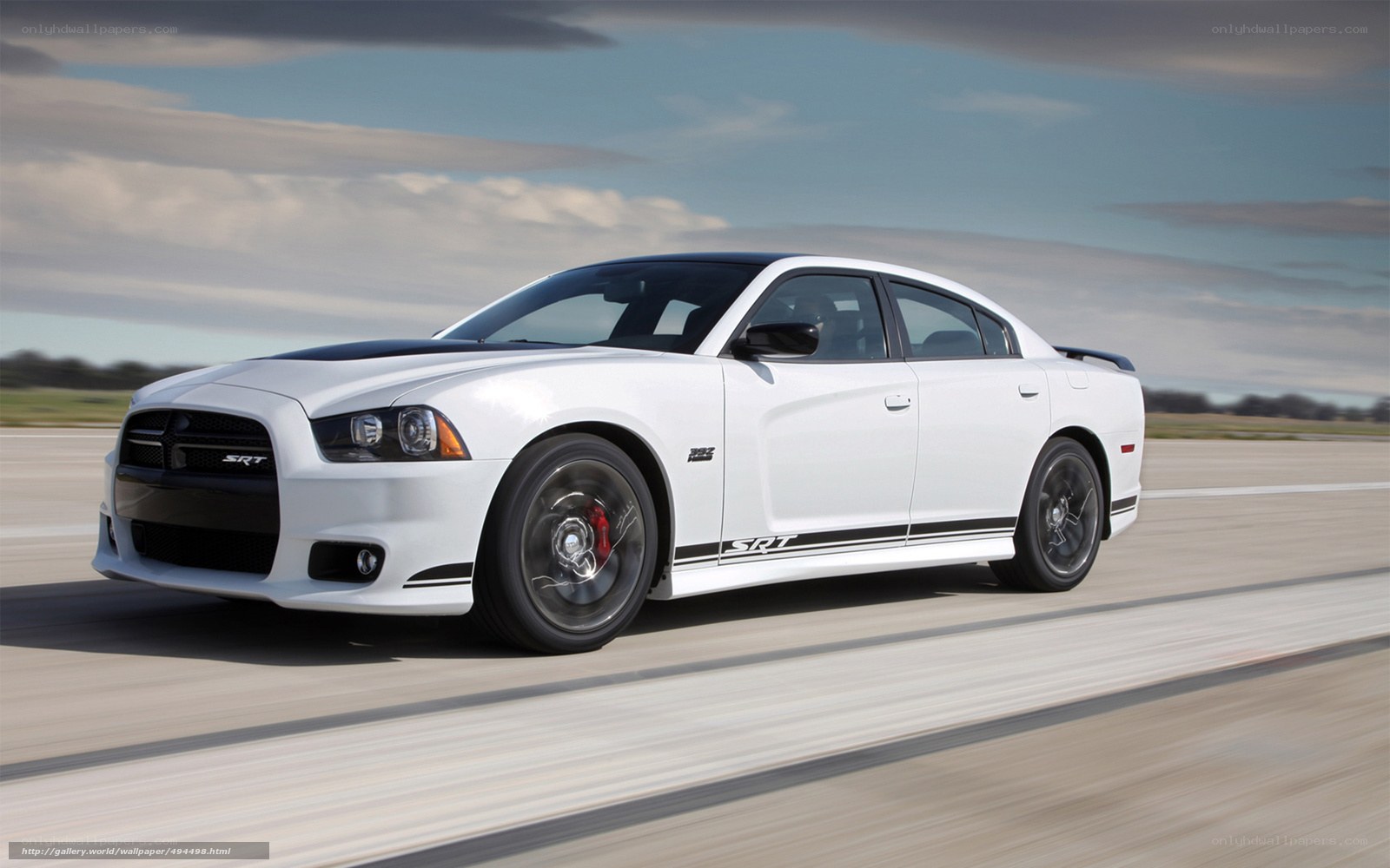 white dodge charger srt8