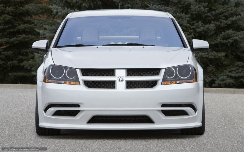 white dodge dart front view