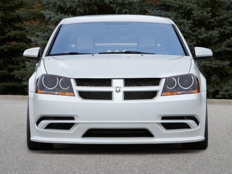 White Dodge Dart — Neutral