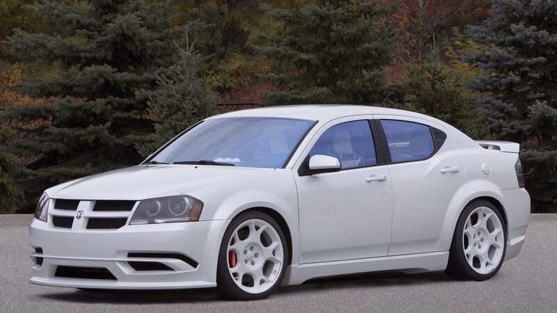 white dodge dart sedan