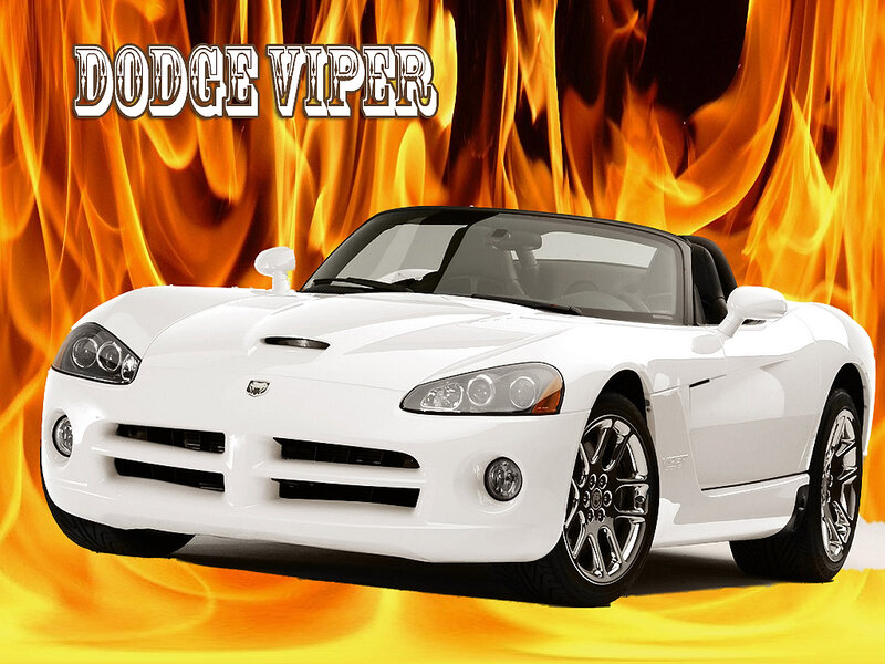White Dodge Viper Car
