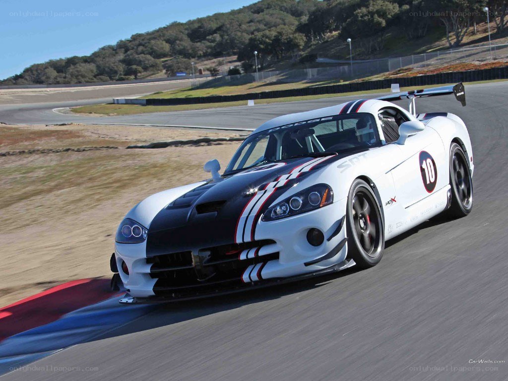white dodge viper racing