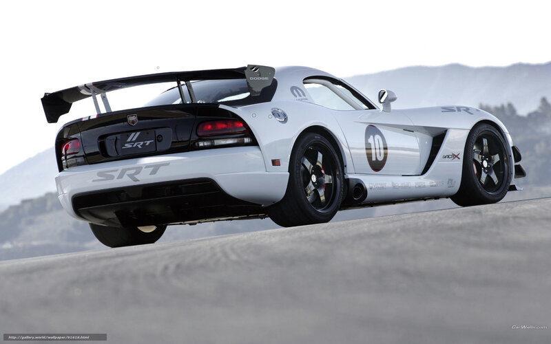 white dodge viper srt race car