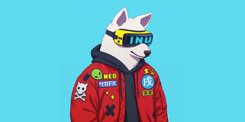 White Dog in Jacket