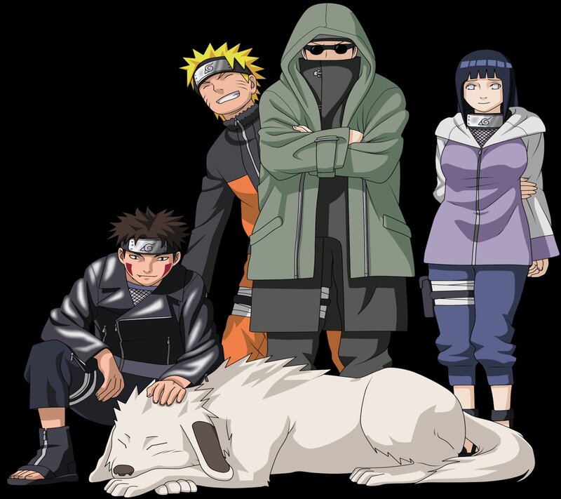 White Dog Lying Down — Black, Calm, Anime