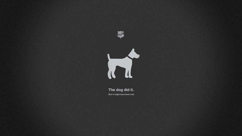 White Dog Silhouette