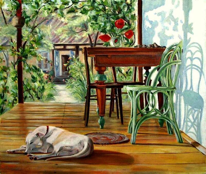 White Dog Sleeping