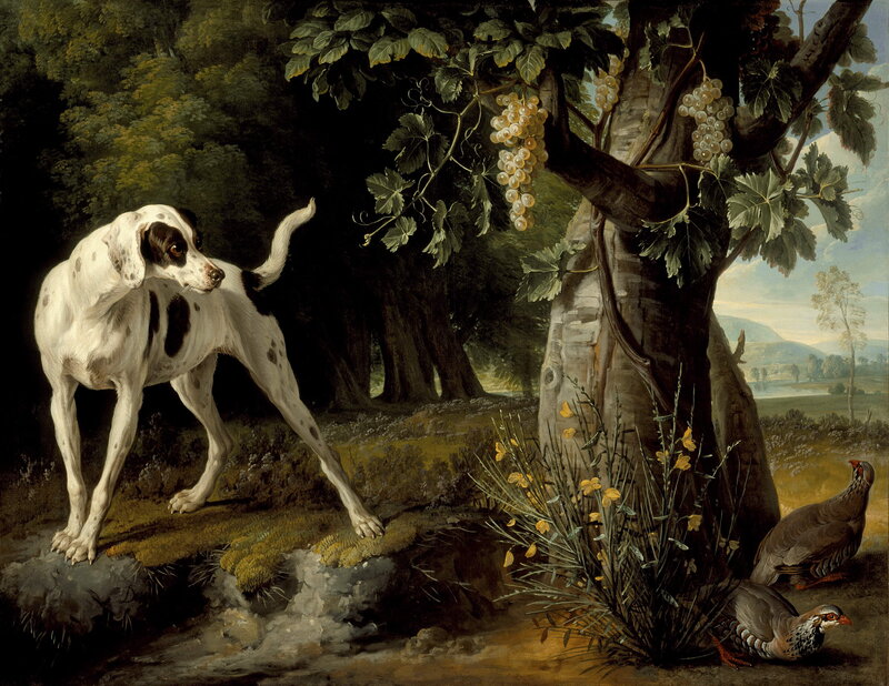 White Dog with Black Spots — Green