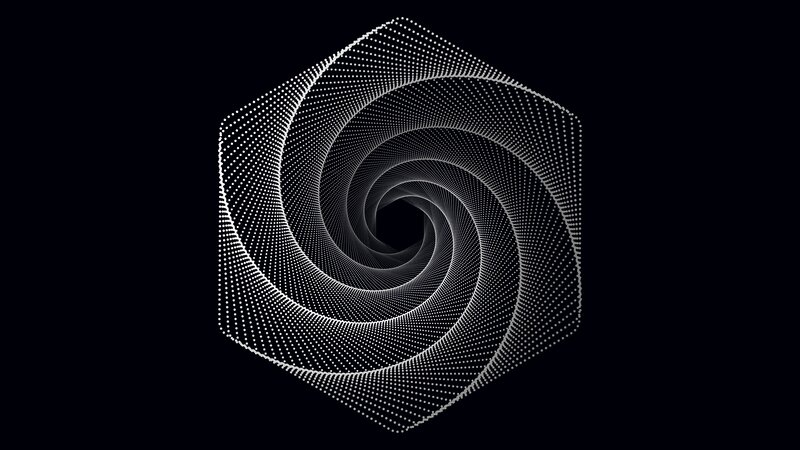 White Dot Spiral Pattern