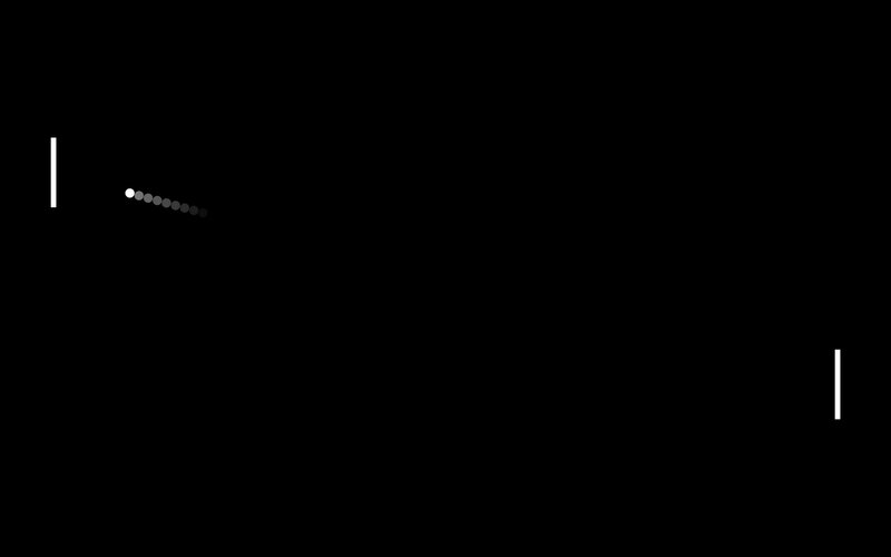 white dots on black background