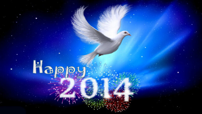 White Dove Flying — Blue, Celebratory