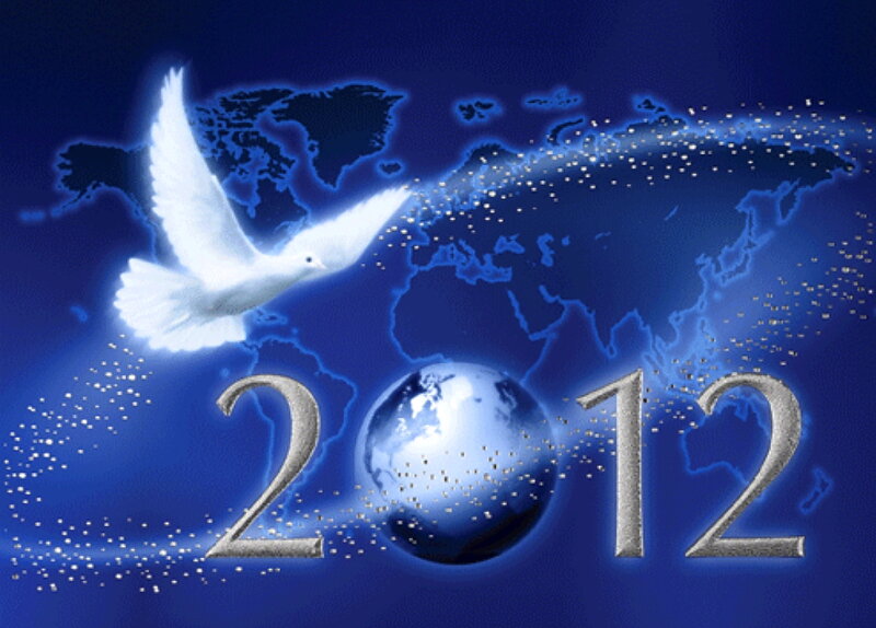 White Dove Flying — Blue, Peaceful