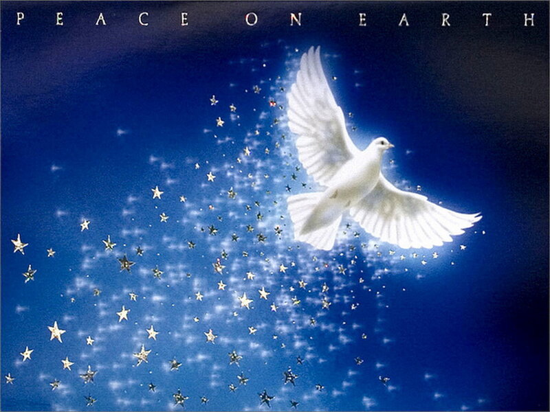 White Dove Flying — Blue, Serene, Night, Illustration