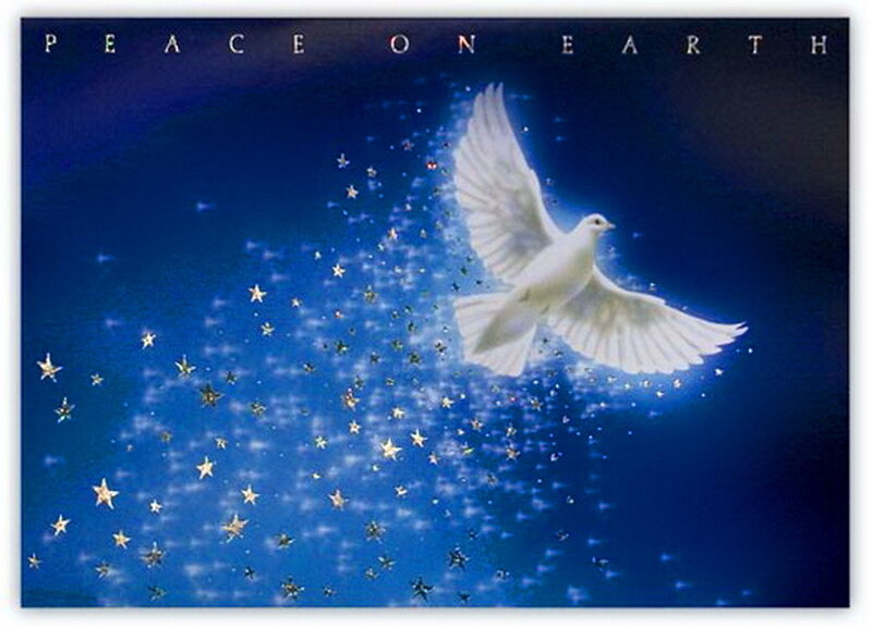 White Dove Flying — Blue