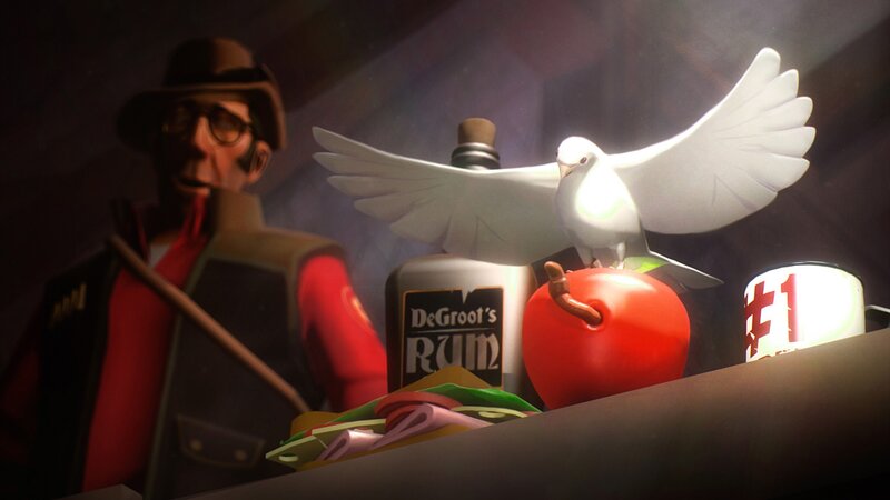 White Dove on Apple