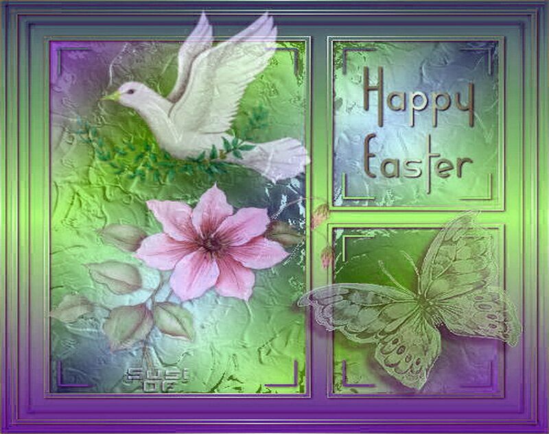 White Dove with Flower
