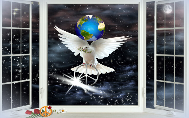 White Dove with Globe
