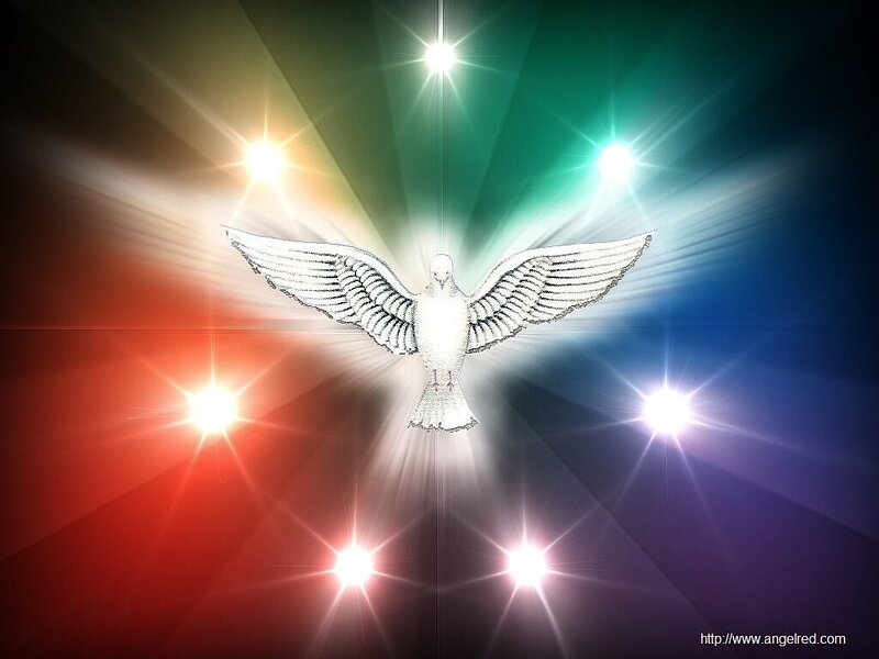 White Dove with Wings — Red
