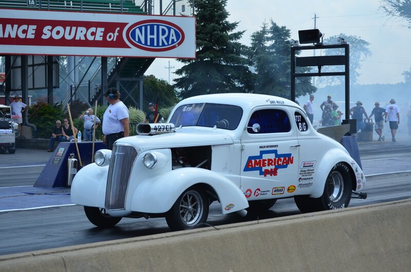 White Drag Racing Car — Active, Afternoon