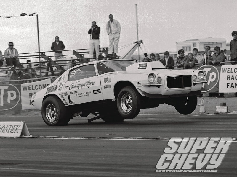 White Drag Racing Car — Black, Dynamic, Photograph
