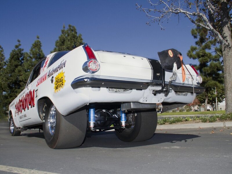 White Drag Racing Car — Clear