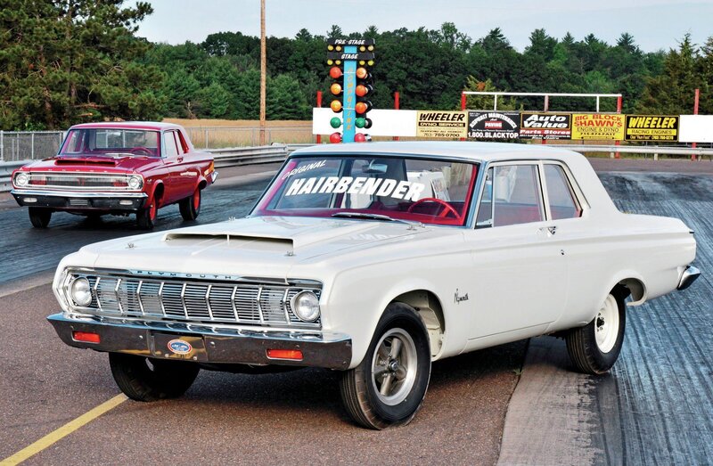 White Drag Racing Car — Competitive, Afternoon