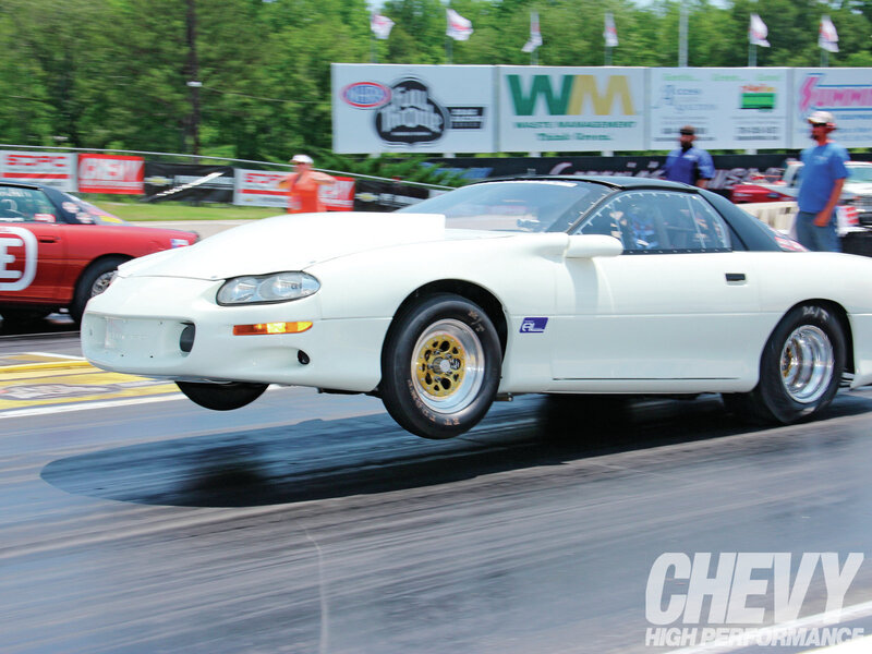 White Drag Racing Car — Dynamic, Afternoon, Photograph