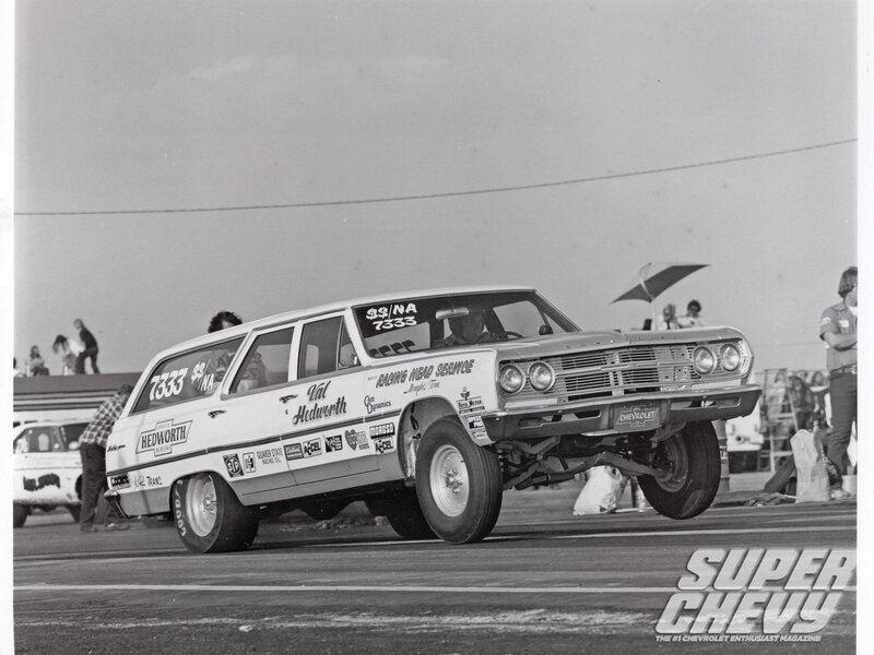 White Drag Racing Station Wagon