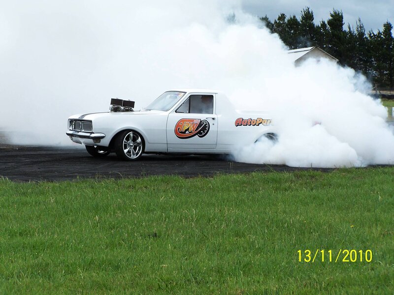 White Drag Truck — Dramatic