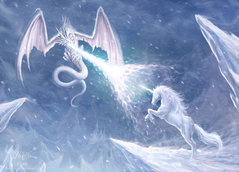 White Dragon and Unicorn