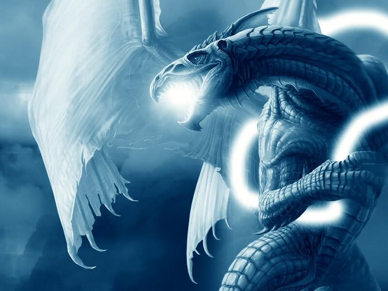 White Dragon Breathing Light