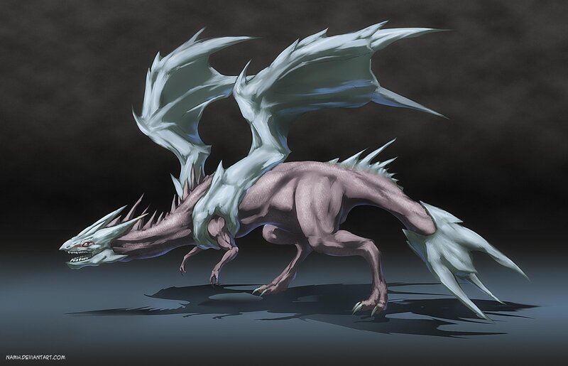 white dragon creature