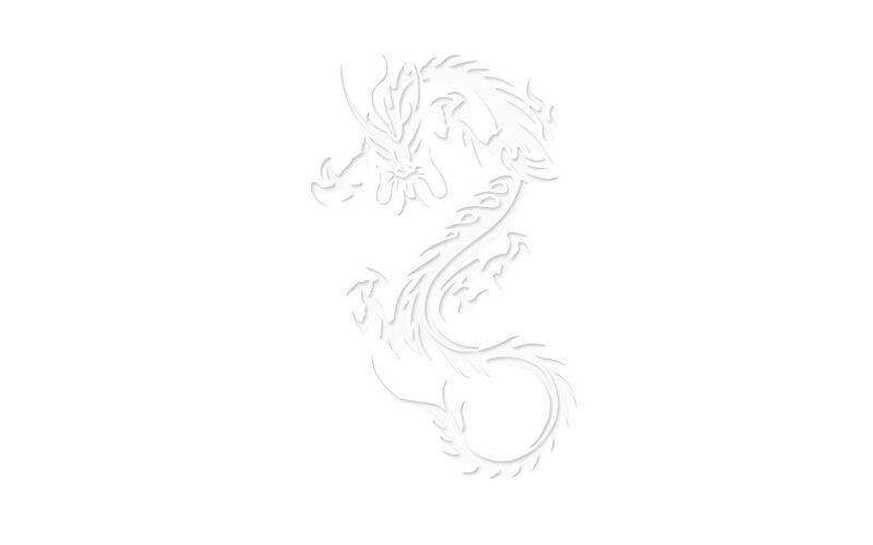 white dragon design