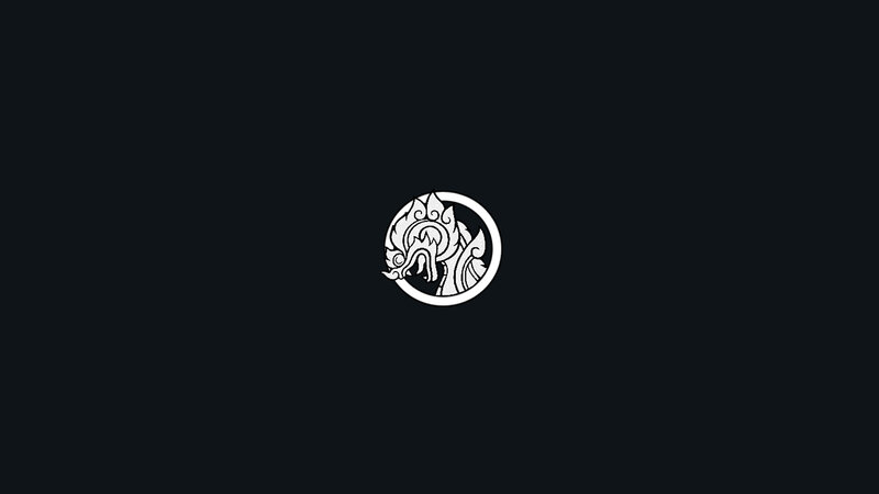 white dragon emblem on black