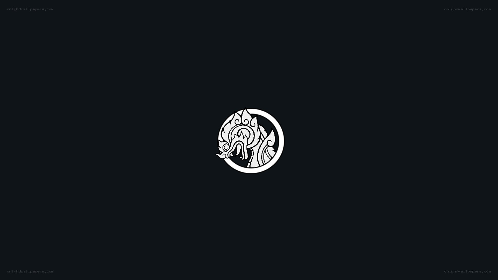 white dragon emblem on black