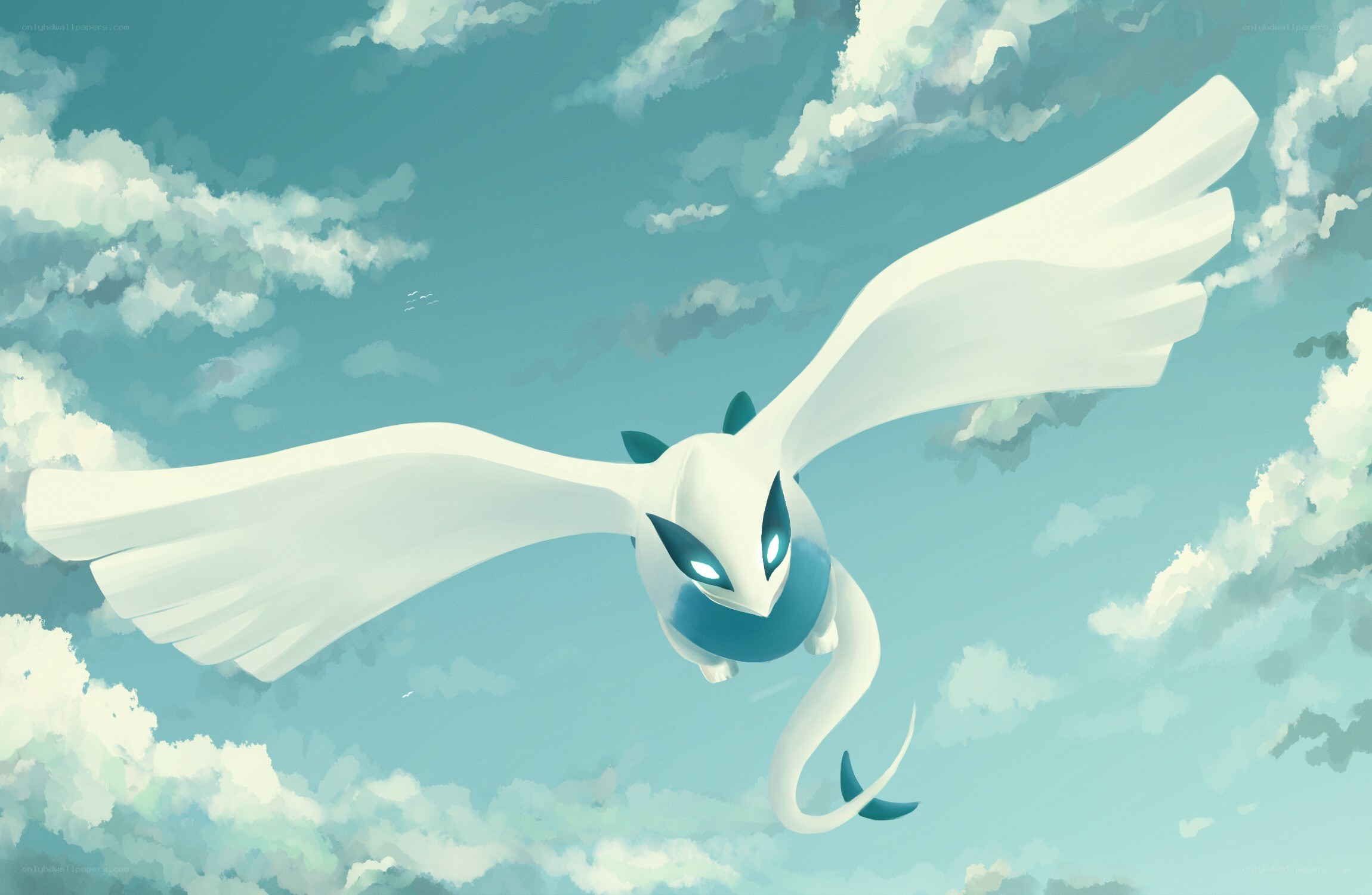 White dragon flying in the sky
