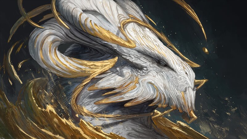 White Dragon Head — Dramatic