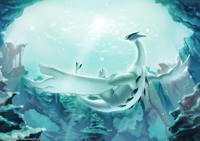 White Dragon in Cave — Blue